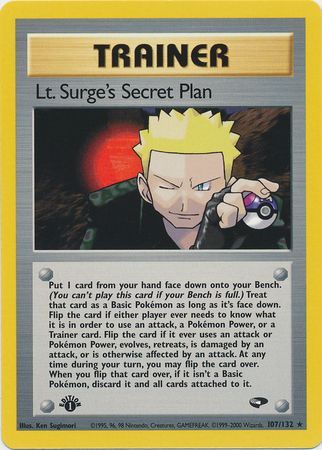 Lt. Surge's Secret Plan (107/132) [Gym Challenge 1st Edition] | Mega City Incorporated