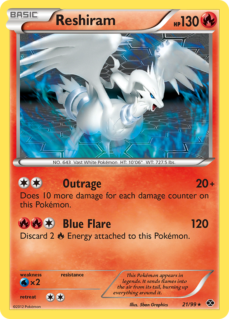 Reshiram (21/99) [Black & White: Next Destinies] | Mega City Incorporated