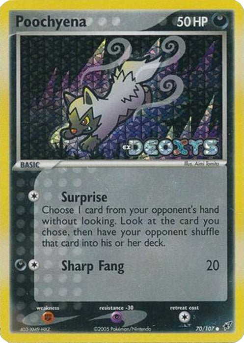 Poochyena (70/107) (Stamped) [EX: Deoxys] | Mega City Incorporated