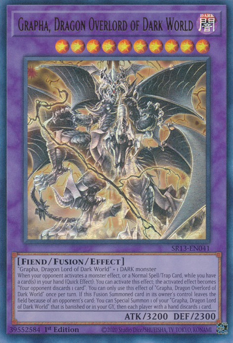 Grapha, Dragon Overlord of Dark World [SR13-EN041] Ultra Rare | Mega City Incorporated