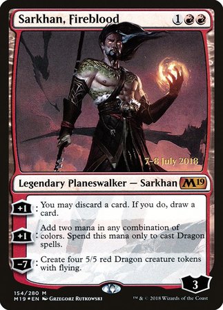 Sarkhan, Fireblood [Core Set 2019 Promos] | Mega City Incorporated