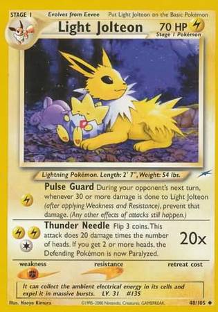 Light Jolteon (48/105) [Neo Destiny Unlimited] | Mega City Incorporated