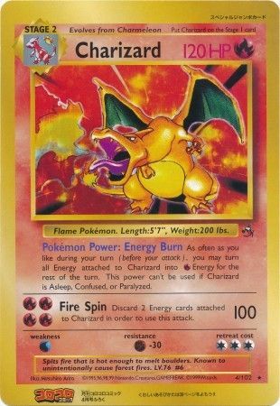 Charizard (4/102) (CoroCoro Promo) (Jumbo Card) [Base Set Unlimited] | Mega City Incorporated