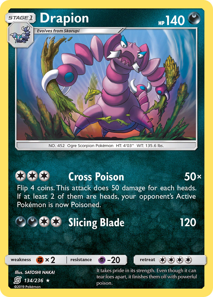 Drapion (134/236) [Sun & Moon: Unified Minds] | Mega City Incorporated