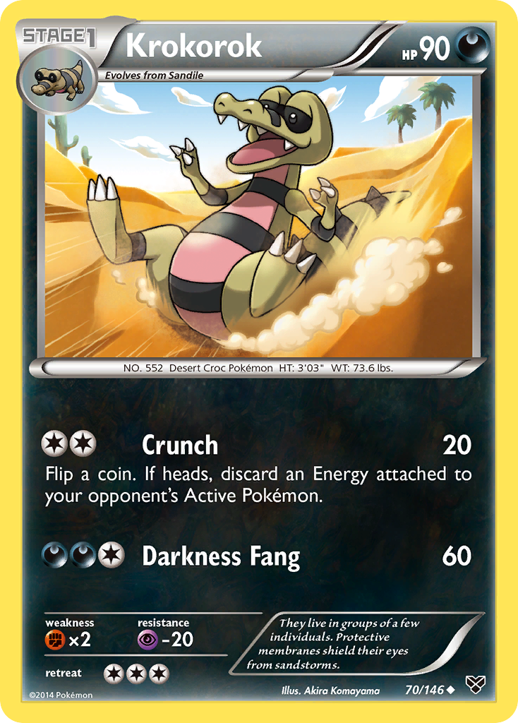 Krokorok (70/146) [XY: Base Set] | Mega City Incorporated