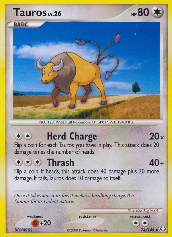 Tauros (74/146) [Diamond & Pearl: Legends Awakened] | Mega City Incorporated