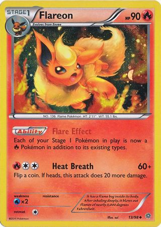 Flareon (13/98) (Cosmos Holo) [XY: Ancient Origins] | Mega City Incorporated