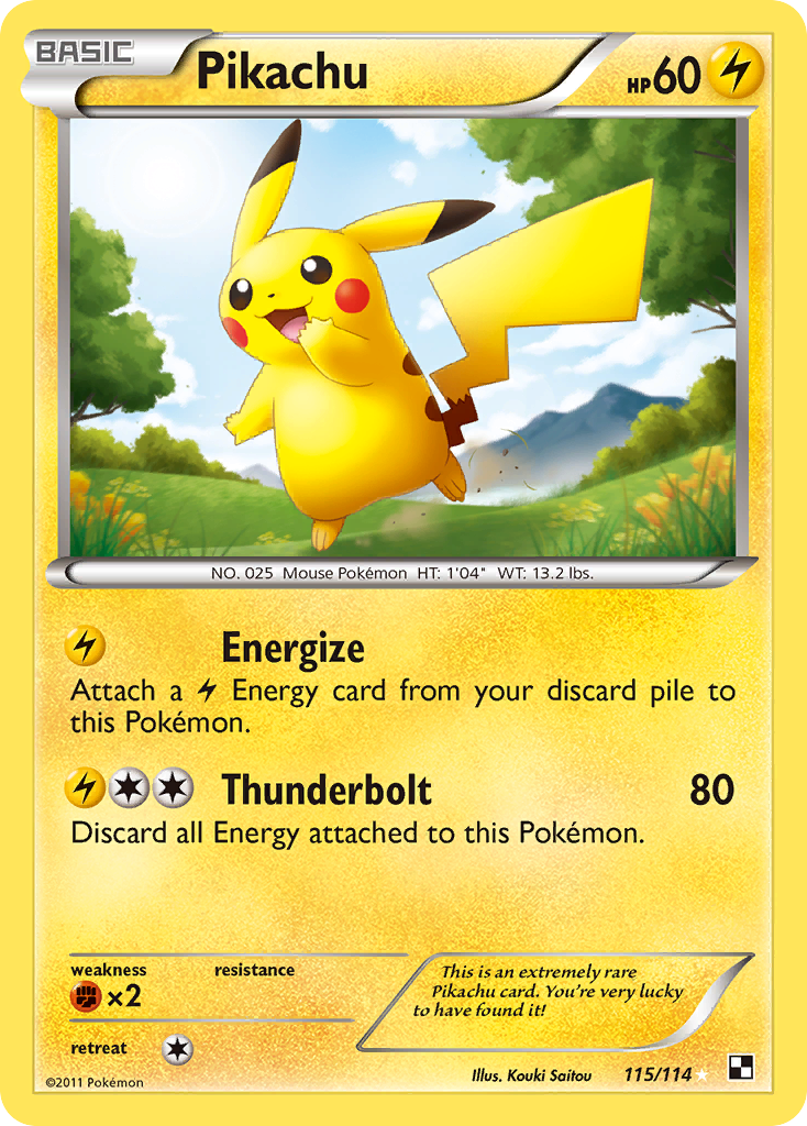 Pikachu (115/114) [Black & White: Base Set] | Mega City Incorporated