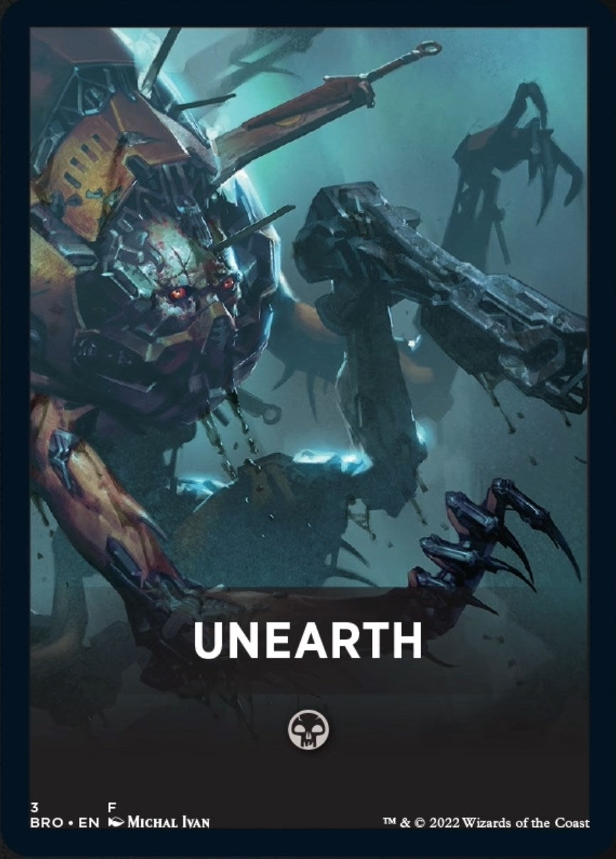 Unearth Theme Card [The Brothers' War Tokens] | Mega City Incorporated
