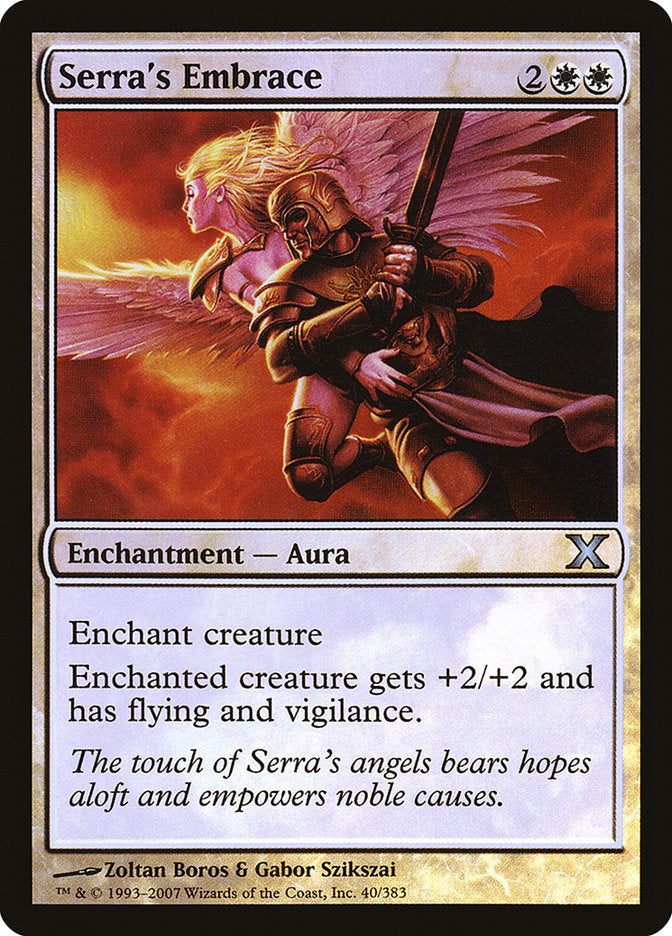 Serra's Embrace (Premium Foil) [Tenth Edition] | Mega City Incorporated