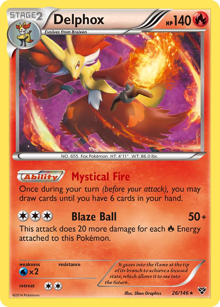 Delphox (26/146) (Cosmos Holo) (Blister Exclusive) [XY: Base Set] | Mega City Incorporated