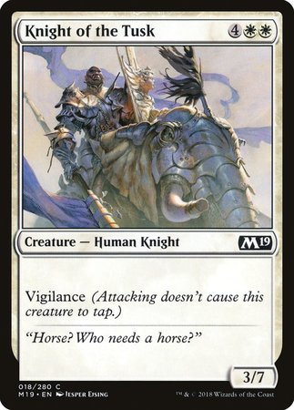 Knight of the Tusk [Core Set 2019] | Mega City Incorporated