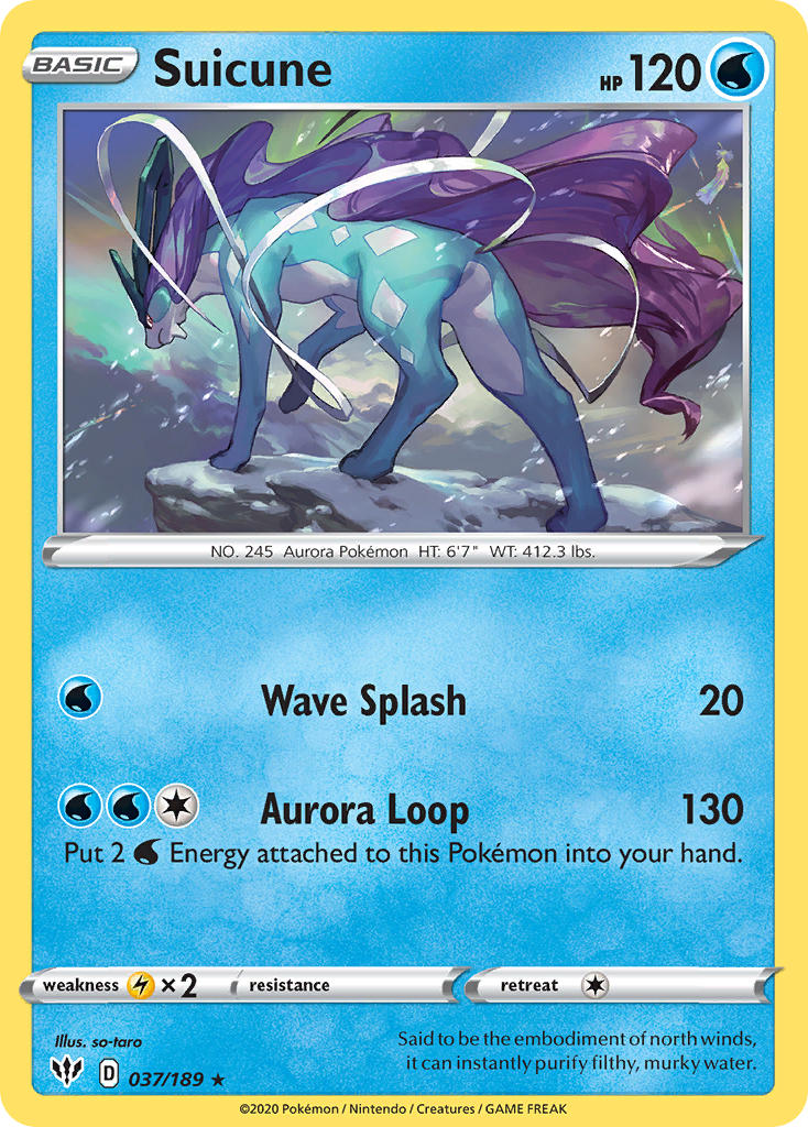 Suicune (037/189) (Theme Deck Exclusive) [Sword & Shield: Darkness Ablaze] | Mega City Incorporated