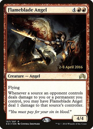 Flameblade Angel [Shadows over Innistrad Promos] | Mega City Incorporated