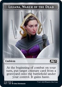 Emblem - Liliana, Waker of the Dead [Core Set 2021] | Mega City Incorporated