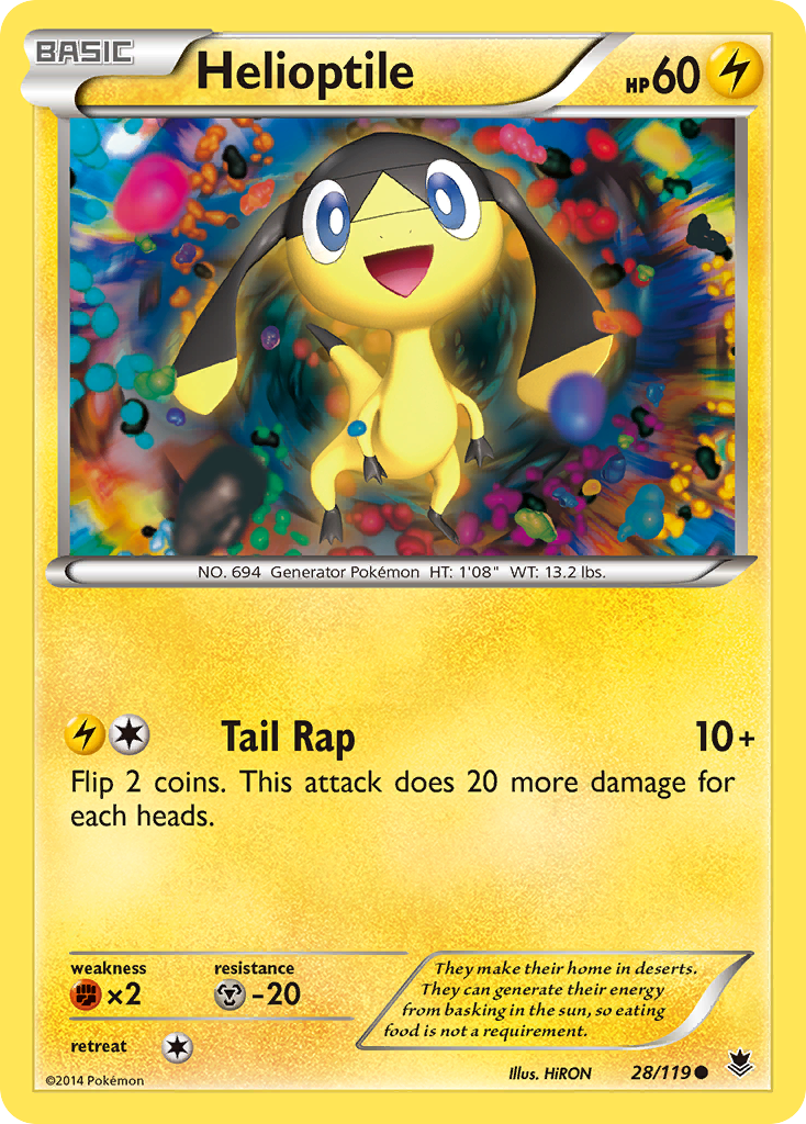 Helioptile (28/119) [XY: Phantom Forces] | Mega City Incorporated