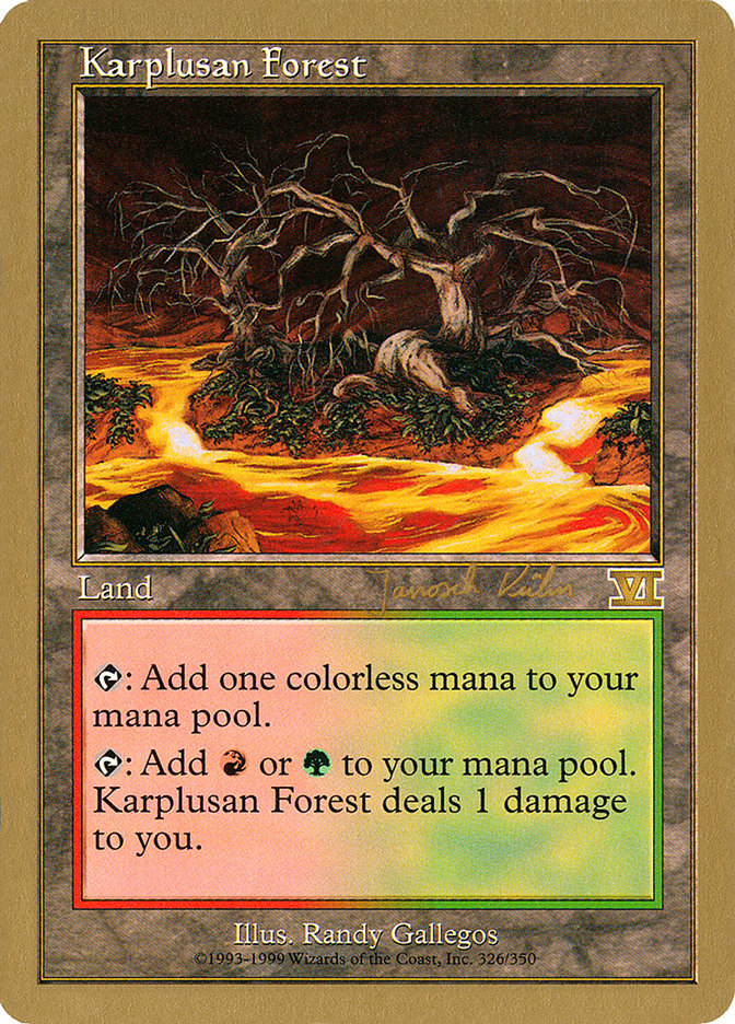 Karplusan Forest (Janosch Kuhn) [World Championship Decks 2000] | Mega City Incorporated