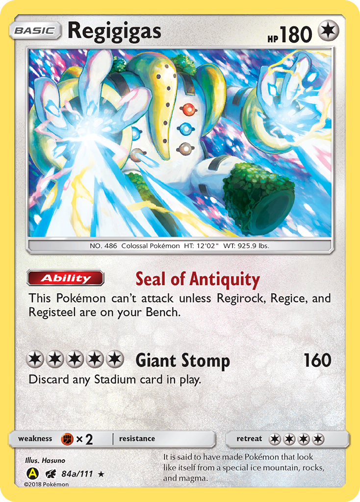 Regigigas (84a/111) (Alternate Art Promo) [Sun & Moon: Crimson Invasion] | Mega City Incorporated
