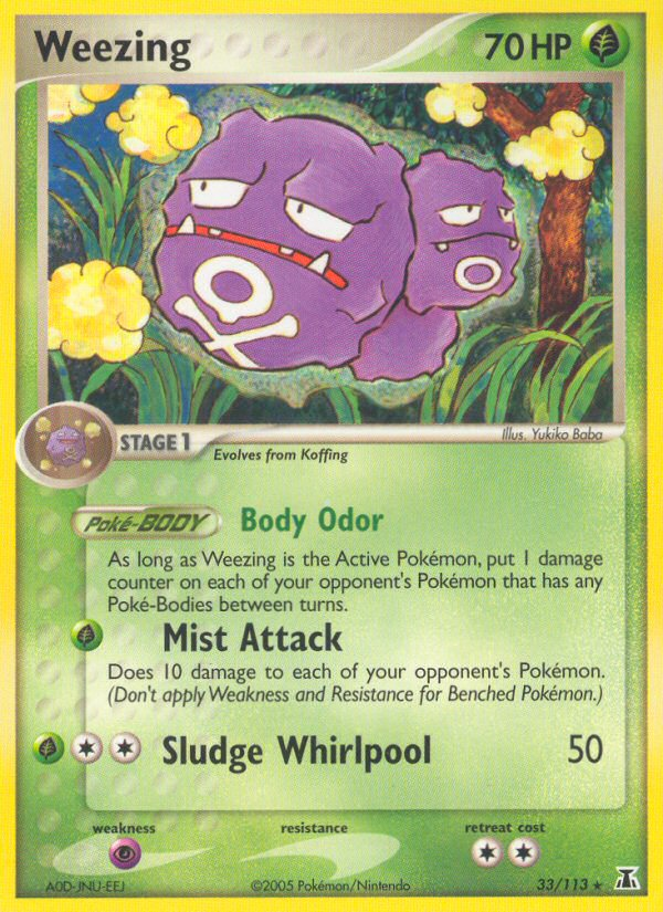 Weezing (33/113) [EX: Delta Species] | Mega City Incorporated