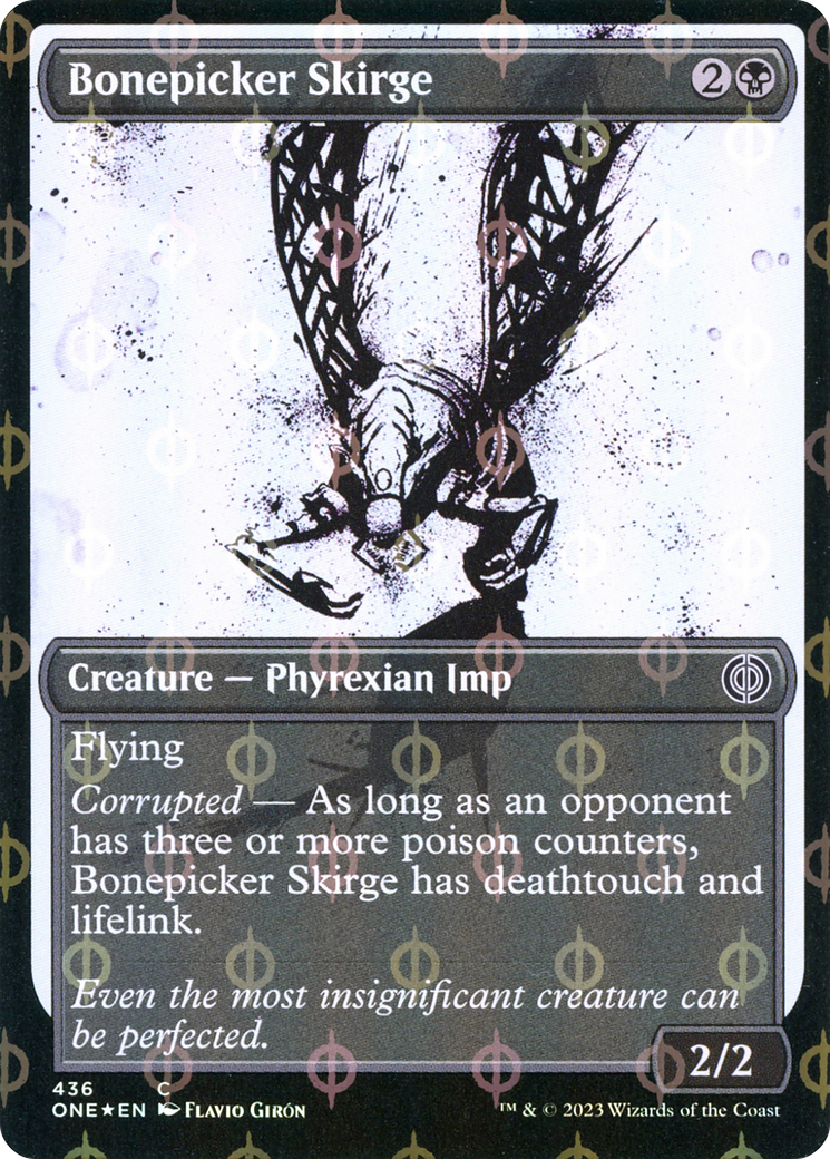 Bonepicker Skirge (Showcase Ichor Step-and-Compleat Foil) [Phyrexia: All Will Be One] | Mega City Incorporated