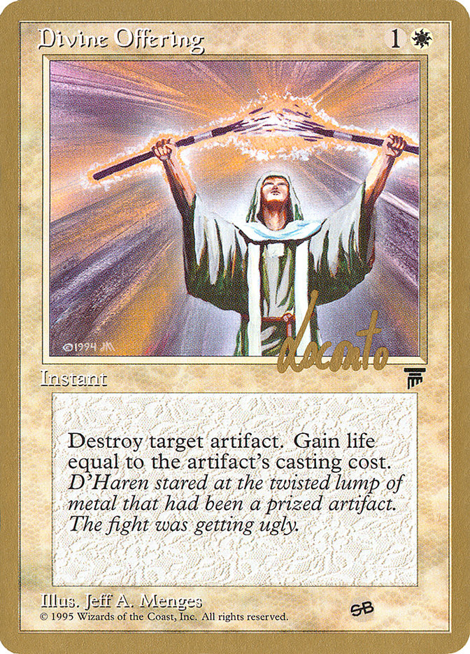 Divine Offering (Michael Loconto) (SB) [Pro Tour Collector Set] | Mega City Incorporated