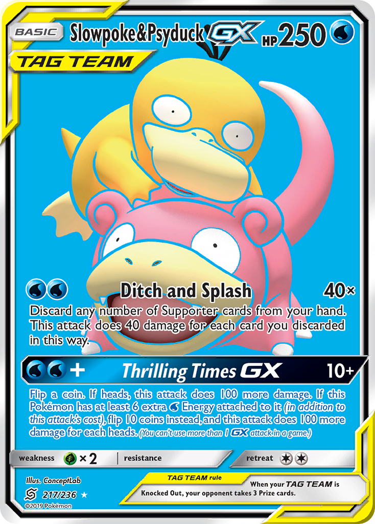 Slowpoke & Psyduck GX (217/236) [Sun & Moon: Unified Minds] | Mega City Incorporated