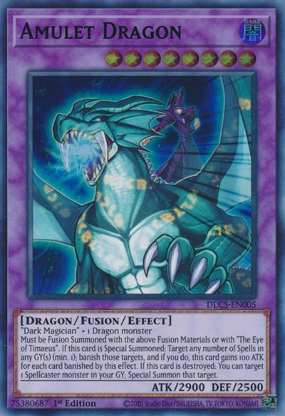 Amulet Dragon (Green) [DLCS-EN005] Ultra Rare | Mega City Incorporated