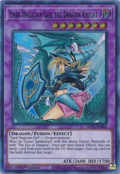 Dark Magician Girl the Dragon Knight (Alternate Art) (Green) [DLCS-EN006] Ultra Rare | Mega City Incorporated