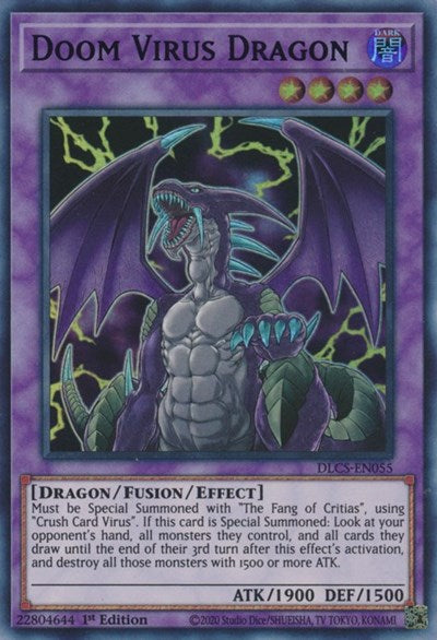 Doom Virus Dragon (Green) [DLCS-EN055] Ultra Rare | Mega City Incorporated