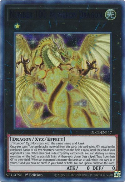 Number 100: Numeron Dragon (Green) [DLCS-EN117] Ultra Rare | Mega City Incorporated