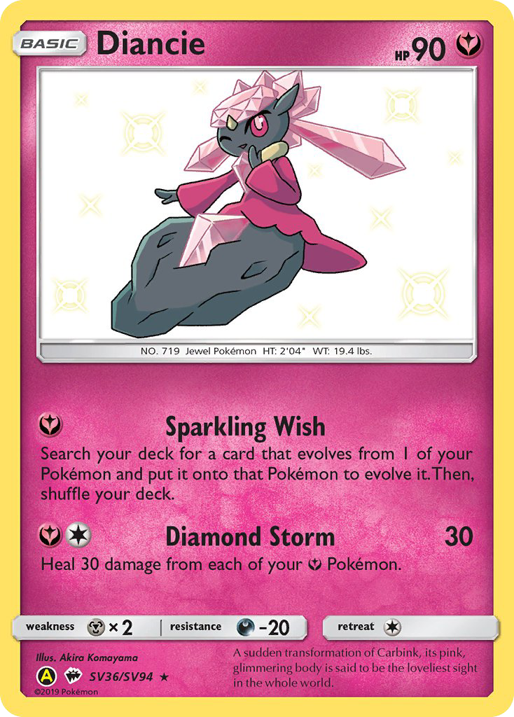 Diancie (SV36/SV94) [Sun & Moon: Hidden Fates - Shiny Vault] | Mega City Incorporated