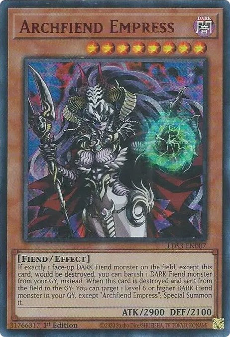 Archfiend Empress (Red) [LDS3-EN007] Ultra Rare | Mega City Incorporated