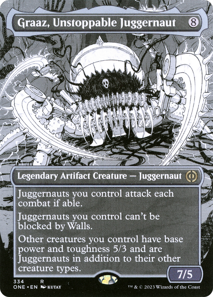 Graaz, Unstoppable Juggernaut (Borderless Manga) [Phyrexia: All Will Be One] | Mega City Incorporated