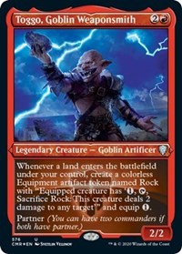 Toggo, Goblin Weaponsmith (Foil Etched) [Commander Legends] | Mega City Incorporated