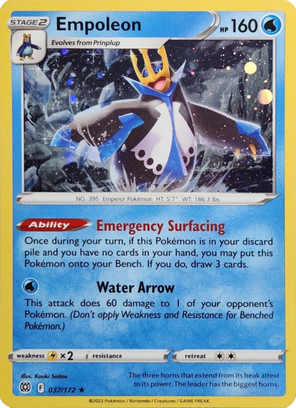 Empoleon (037/172) (Cosmos Holo) [Sword & Shield: Brilliant Stars] | Mega City Incorporated