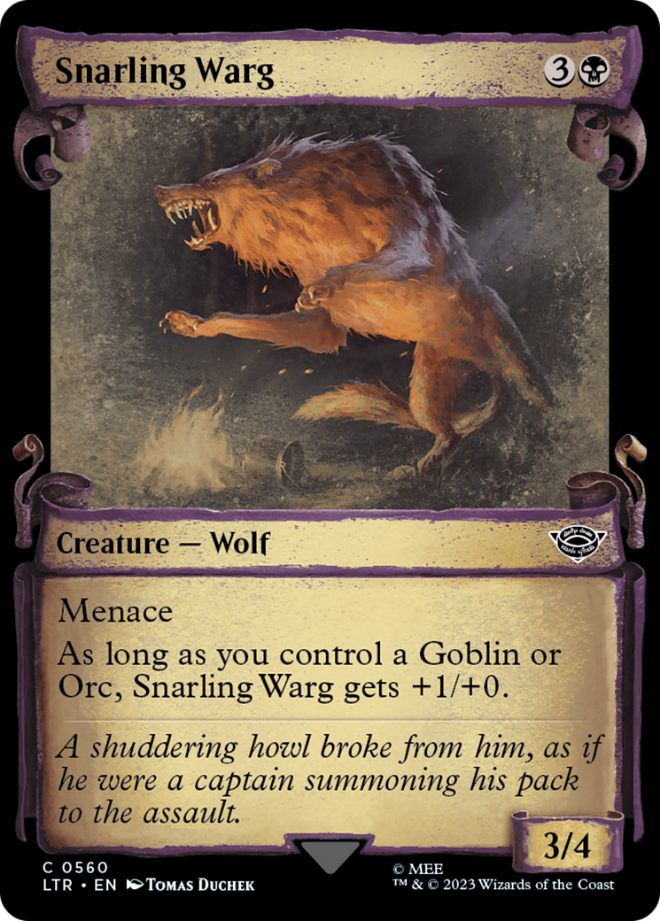 Snarling Warg [The Lord of the Rings: Tales of Middle-Earth Showcase Scrolls] | Mega City Incorporated