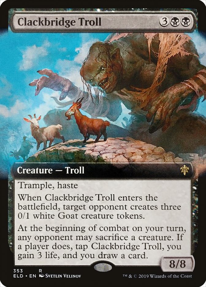 Clackbridge Troll (Extended Art) [Throne of Eldraine] | Mega City Incorporated