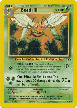 Beedrill (18/75) [Neo Discovery Unlimited] | Mega City Incorporated