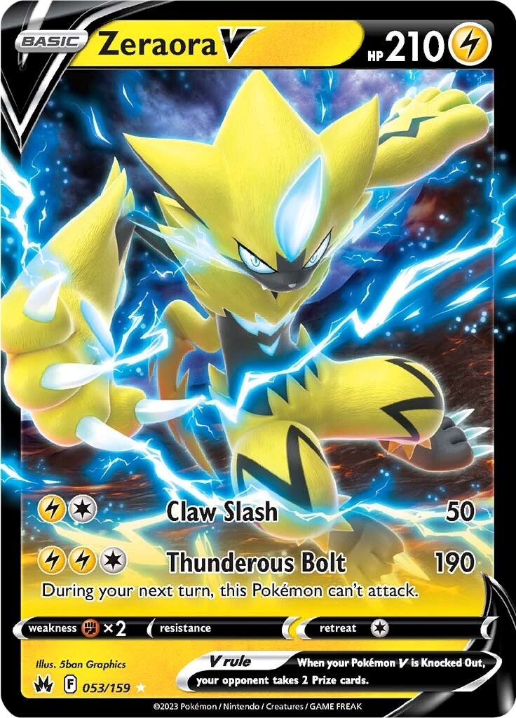 Zeraora V (053/159) [Sword & Shield: Crown Zenith] | Mega City Incorporated