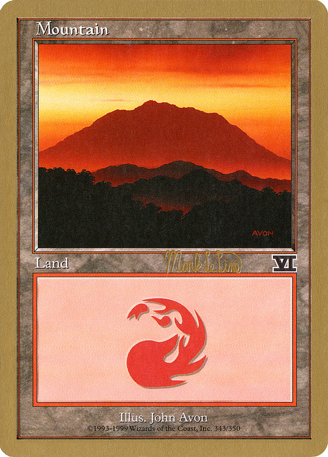 Mountain (mlp346a) (Mark Le Pine) [World Championship Decks 1999] | Mega City Incorporated