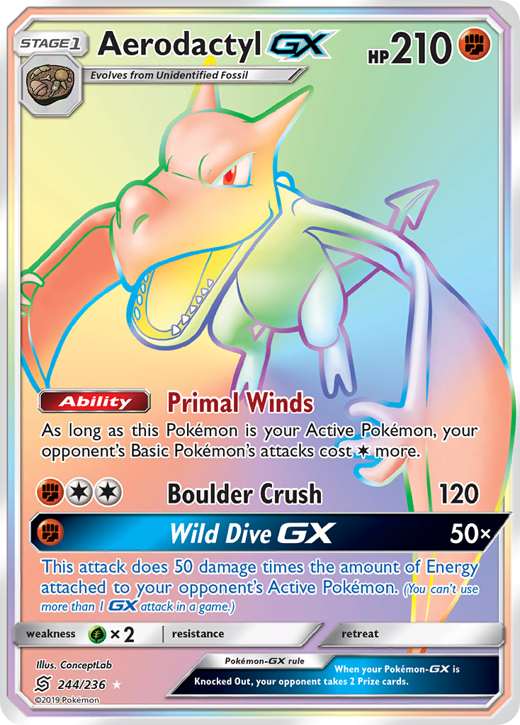 Aerodactyl GX (244/236) [Sun & Moon: Unified Minds] | Mega City Incorporated