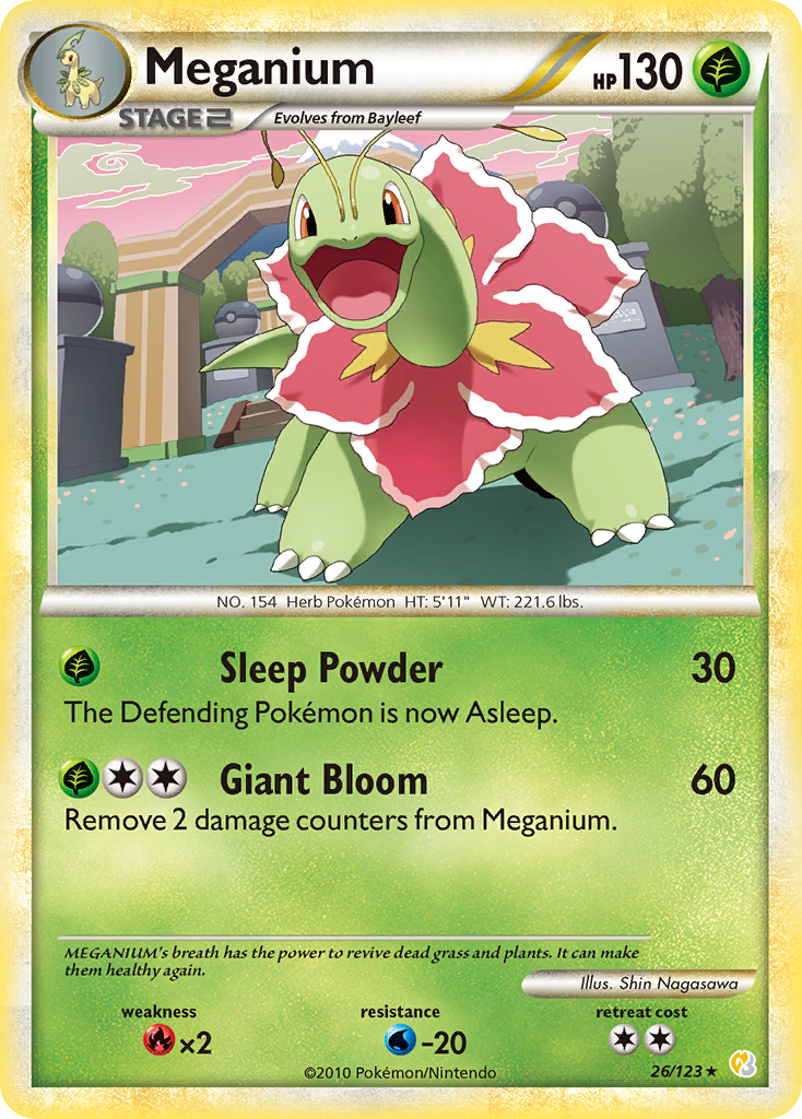 Meganium (26/123) [HeartGold & SoulSilver: Base Set] | Mega City Incorporated