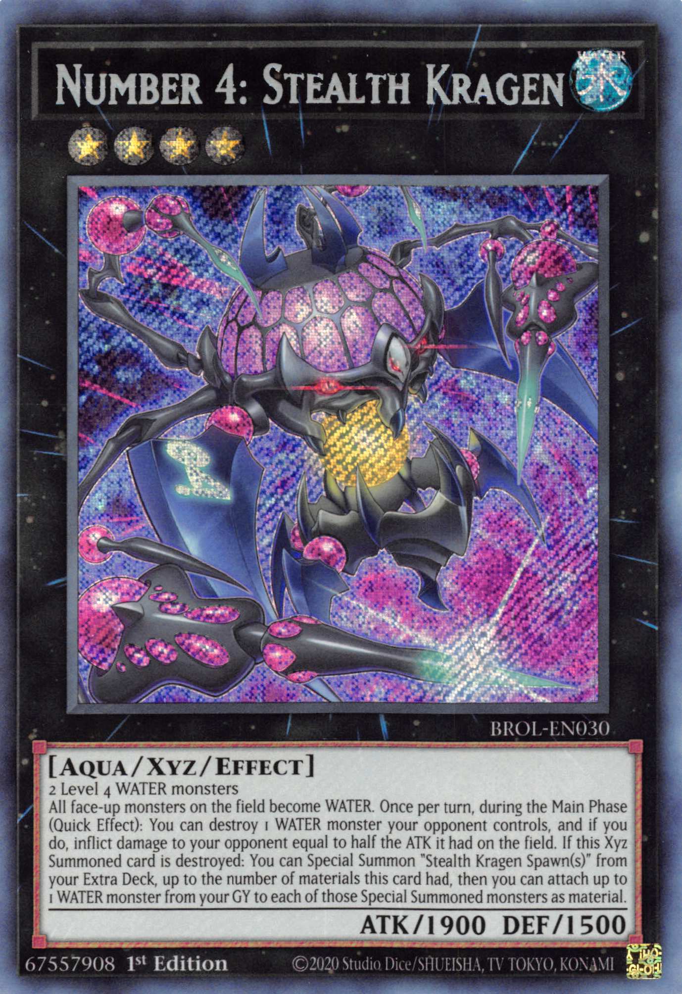 Number 4: Stealth Kragen [BROL-EN030] Secret Rare | Mega City Incorporated