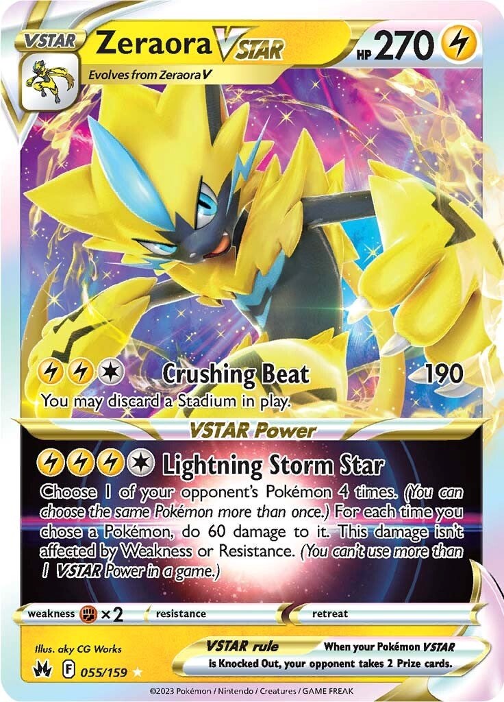 Zeraora VSTAR (055/159) [Sword & Shield: Crown Zenith] | Mega City Incorporated