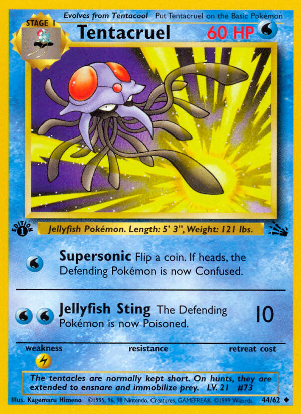 Tentacruel (44/62) [Fossil 1st Edition] | Mega City Incorporated