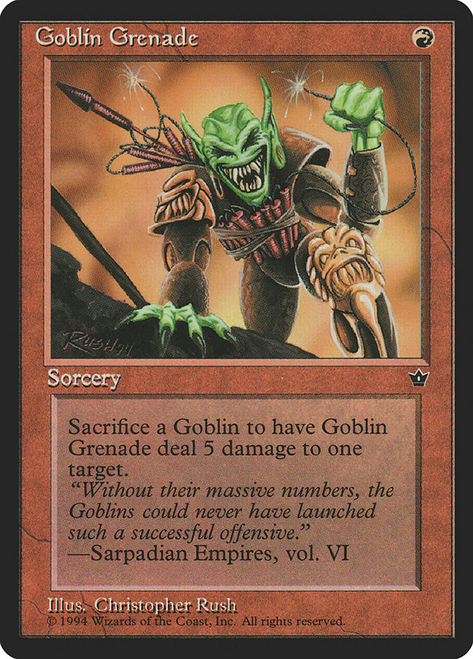 Goblin Grenade (Christopher Rush) [Fallen Empires] | Mega City Incorporated