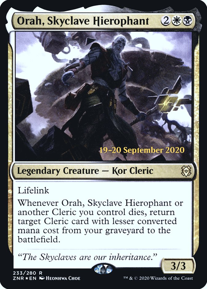 Orah, Skyclave Hierophant  [Zendikar Rising Prerelease Promos] | Mega City Incorporated