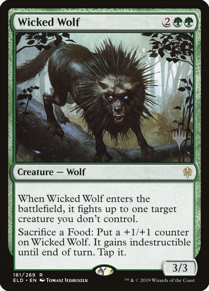 Wicked Wolf (Promo Pack) [Throne of Eldraine Promos] | Mega City Incorporated