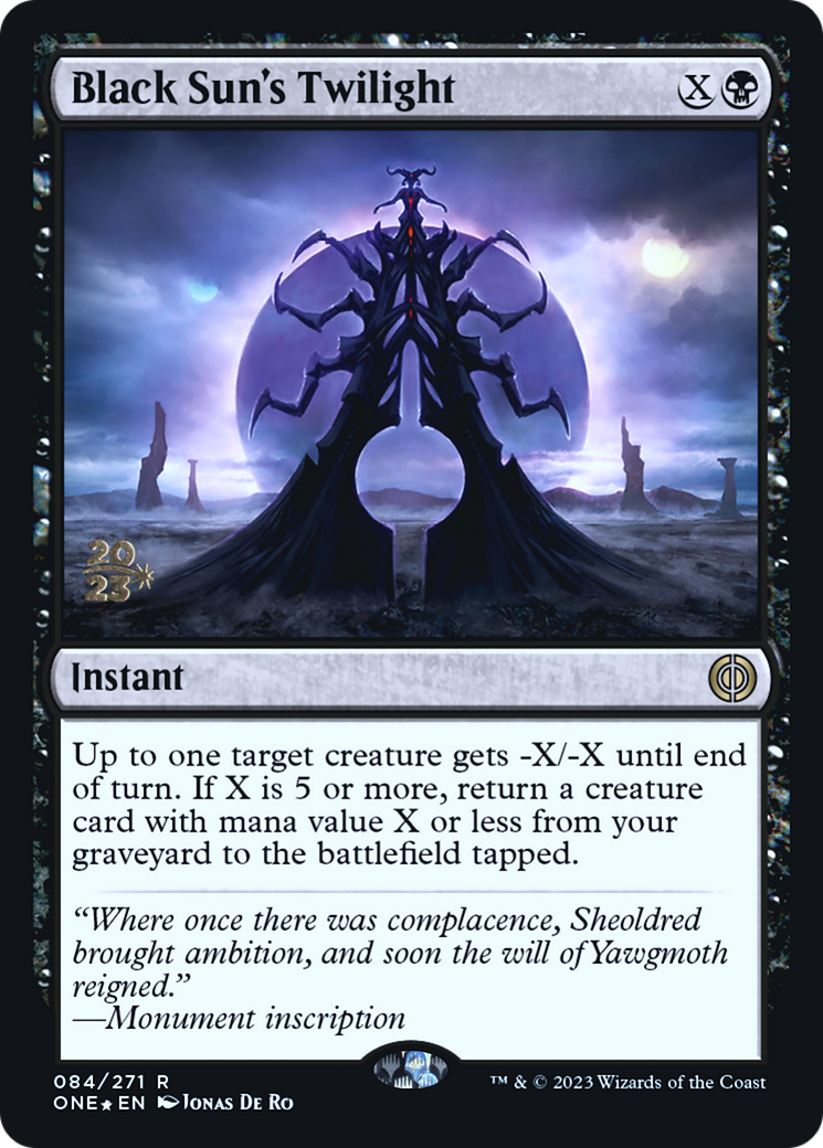 Black Sun's Twilight [Phyrexia: All Will Be One Prerelease Promos] | Mega City Incorporated