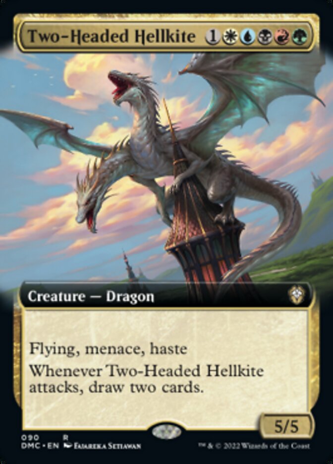 Two-Headed Hellkite (Extended Art) [Dominaria United Commander] | Mega City Incorporated